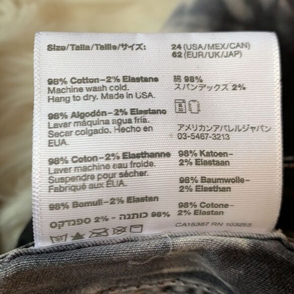 American Apparel The Slim Slack Lite Tie Dye Jeans Size 24 - Picture 7 of 7